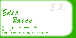 edit raics business card